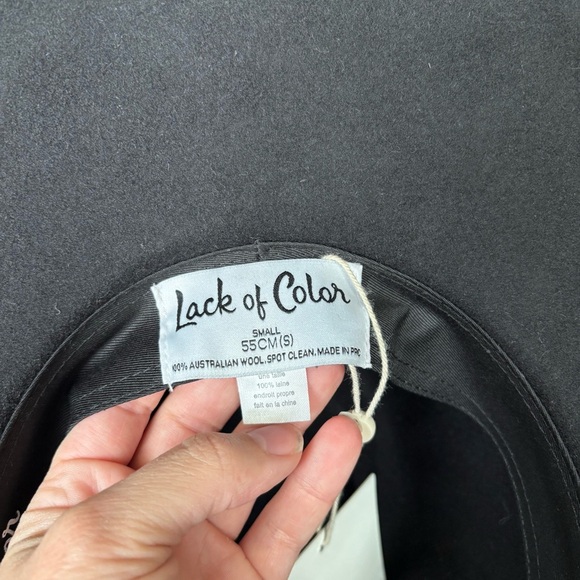 Lack of Color NWT The Grove Felt Hat Wool
Blend Black Western Boho Womens S main image 8